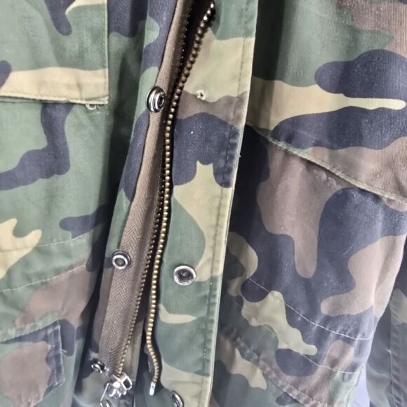 Military Jacket Mens Small Red Jungle Woodland Camo Cold Weather Lined Field - Picture 10 of 13